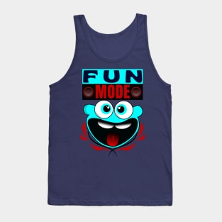 Fun Mode Happy Funny Face Cartoon Emoji Tank Top